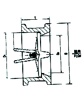 對(duì)夾式蝶形止回閥1